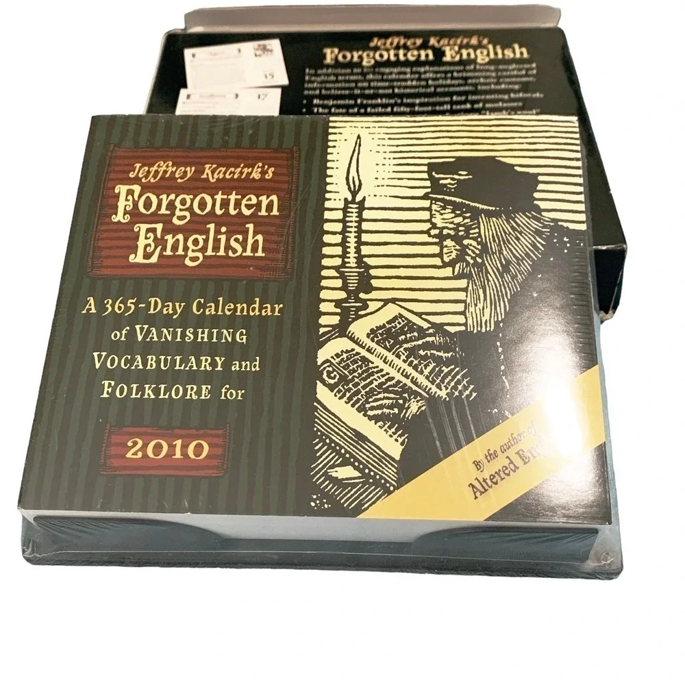 Jeffrey Kacirk's Calendar Forgotten English 365 Day 2010 New in Original Box